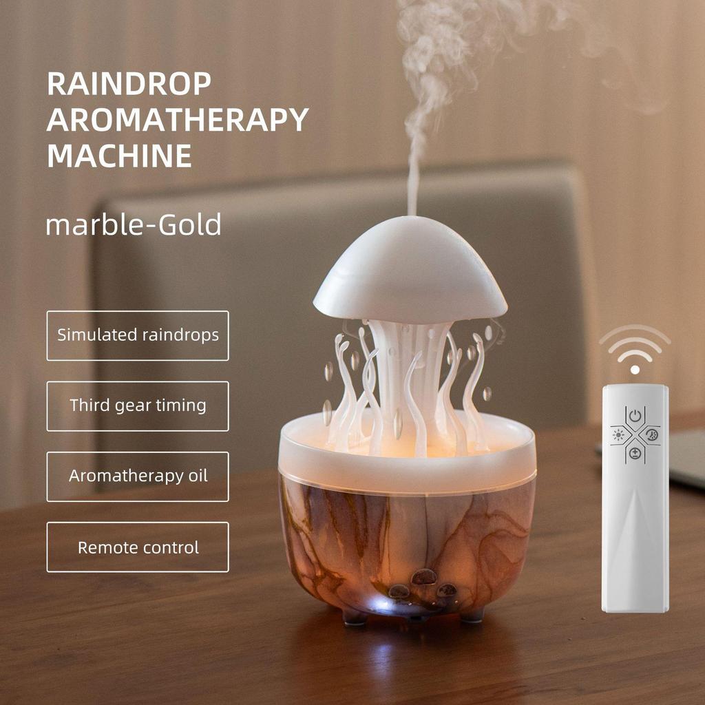 Remote-Controlled Rotating Jellyfish Light Humidifier & Essential Oil Diffuser with Seven-Color LED
