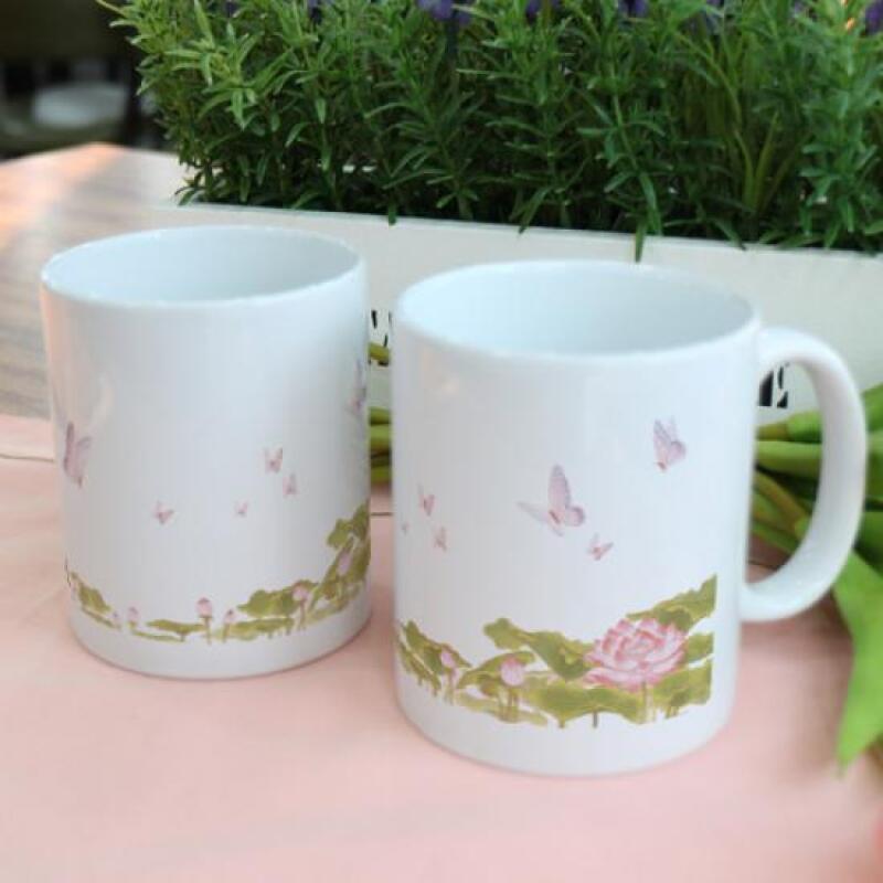 pr999-Design Mug 2p-Lotus and Butterfly