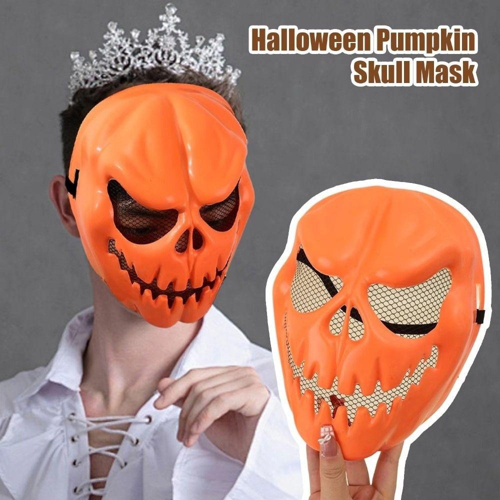 Creativity Scary Pumpkin Mask Realistic Full Face Mask Halloween Pumpkin Mask Halloween Party