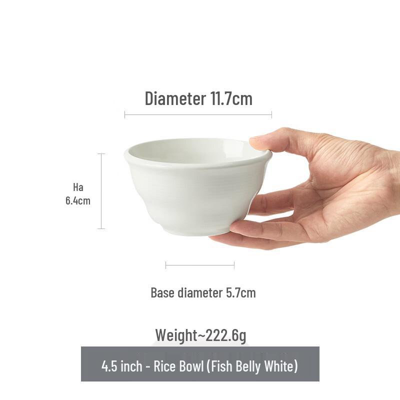ZISIZ 4.5-inch Nordic Ceramic Rice Bowl