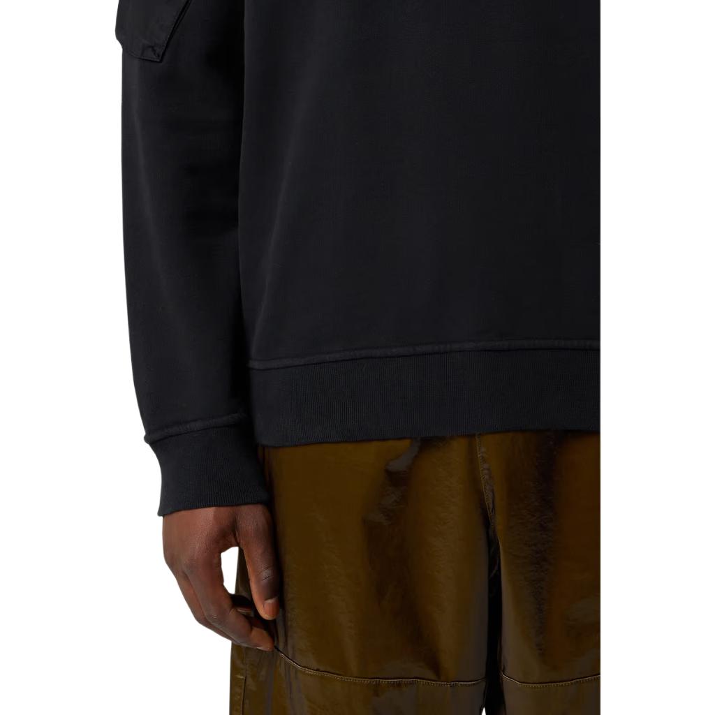 Stone Island FW25 Autumn Winter Logo Crew Neck Long Sleeve Sweatshirt Men sweatshirt Black K2S156100008S0A20-V0029