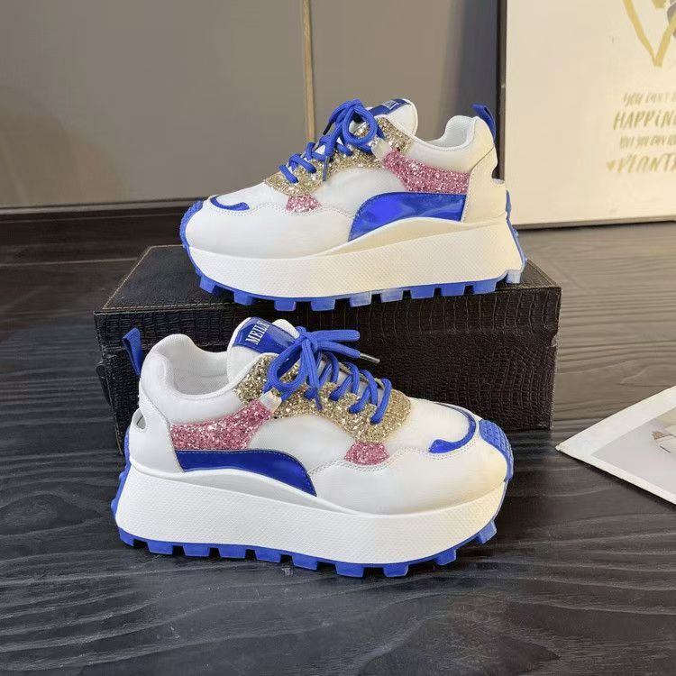 Dad shoes women's heightening little white shoes hollowed out summer 2025 new leisure sports shoes platform women's shoes tide