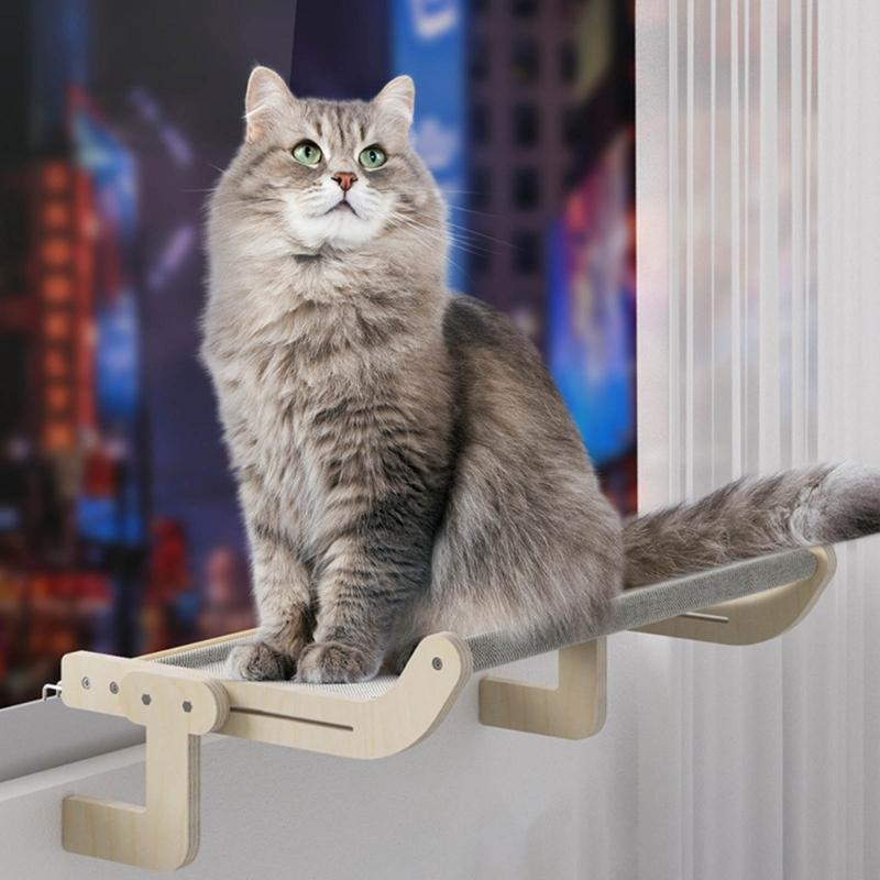 Hanging Cat Bed Pet Cat Hammock Aerial Cats Bed House Kitten Climbing Frame Sunny Window Seats Bearing Pet Accessories