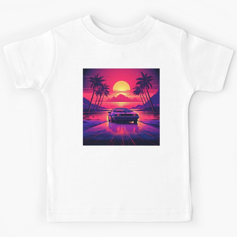 Synthwave Sunset Drive Poster Kids T-Shirt 150