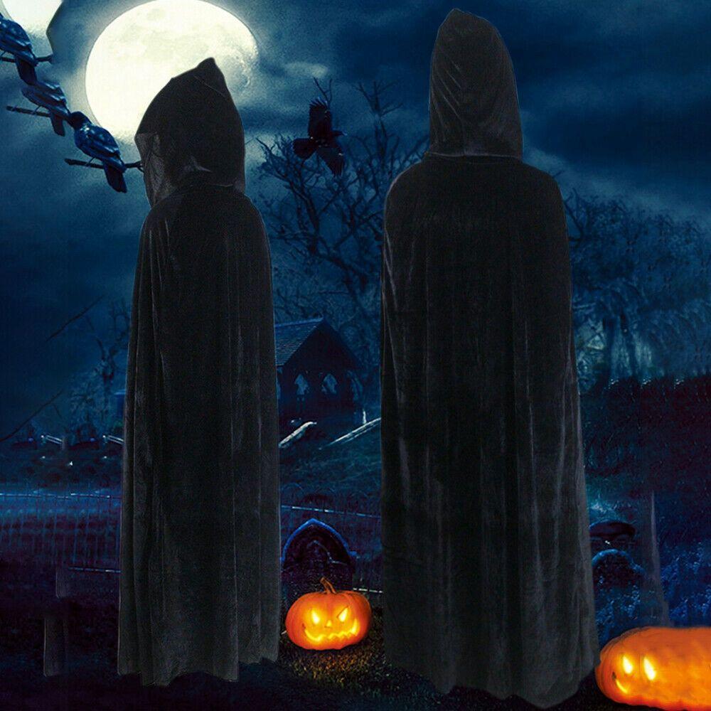 5 Colors Carnival Aldult Halloween Decoration Witch Robes Hooded Cloak Cloak Party Coat
