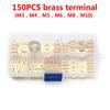 150Pcs Ring Type Brass Non-insulated Crimp Terminals Cable Wire Connectors Set
