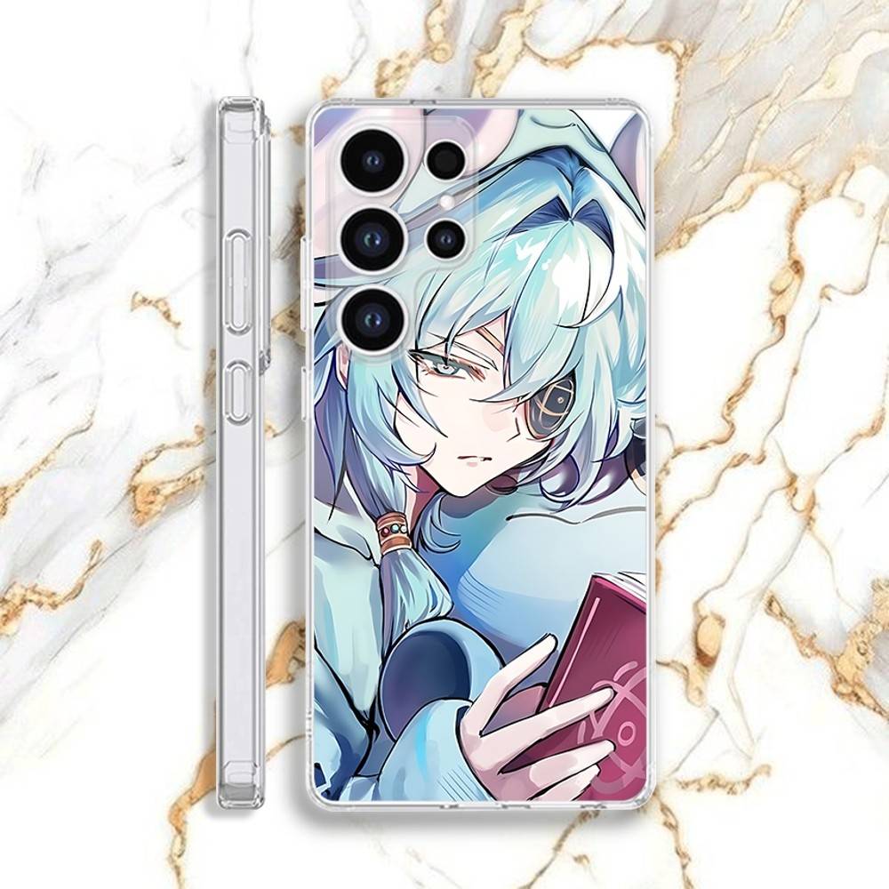 Anaxa Honkai Phone Case For Samsung S30,23,21,22,20, FE lite,S10,9,8,7 PIus Note20ultra Soft Transparent