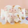 With Scarf Plush Sheep Toy With Bell Curly-haired Lamb Plush Sheep Throw Pillow  New Year Decor