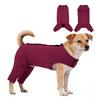 Combinaison de récupération chirurgicale pour chien Vêtements de protection Manches pour pattes arrière Protections pour procédures de stérilisation et soins des plaies