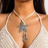 Dcfywl731 Starfish Seashell Necklace for Women Shell Pendant Accessories Chunky Gold Beach Jewelry Womens Fashion Accessories Summer Outfits for