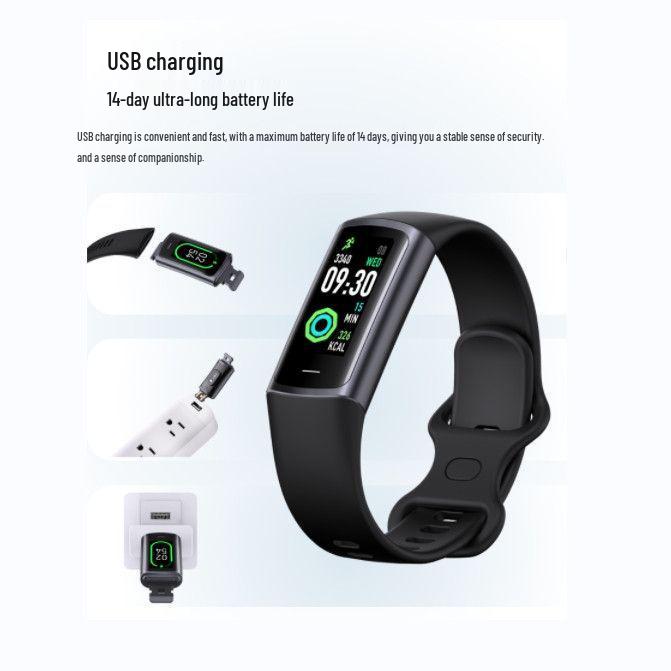 Multifunctional Waterproof Smart Bracelet: Bluetooth Heart Rate Monitor, Sleep Tracker, Sports Mode