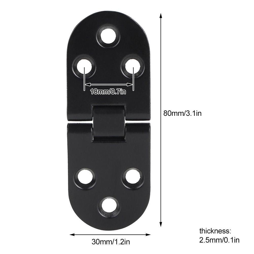 4 Pcs 80*30mm Folding Table Hinges Black Cabinet Door Hinges Durable Flip Top Hinges  Furniture
