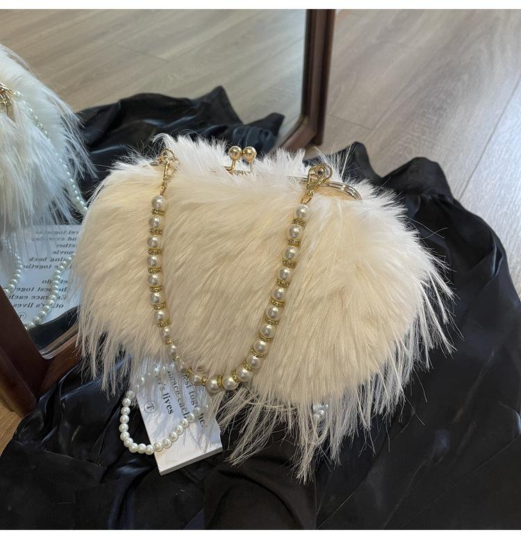 Geantă de pluș pentru femei de capacitate mare 2024, nouă, de toamnă și iarnă, geantă de mesager versatilă, pufoasă, de mână