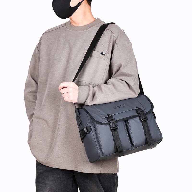 Casual Large-capacity Single-shoulder Bag, Simple Commuting Crossbody Bag, Multi-pocket Versatile and Fashionable Workwear Men's Bag