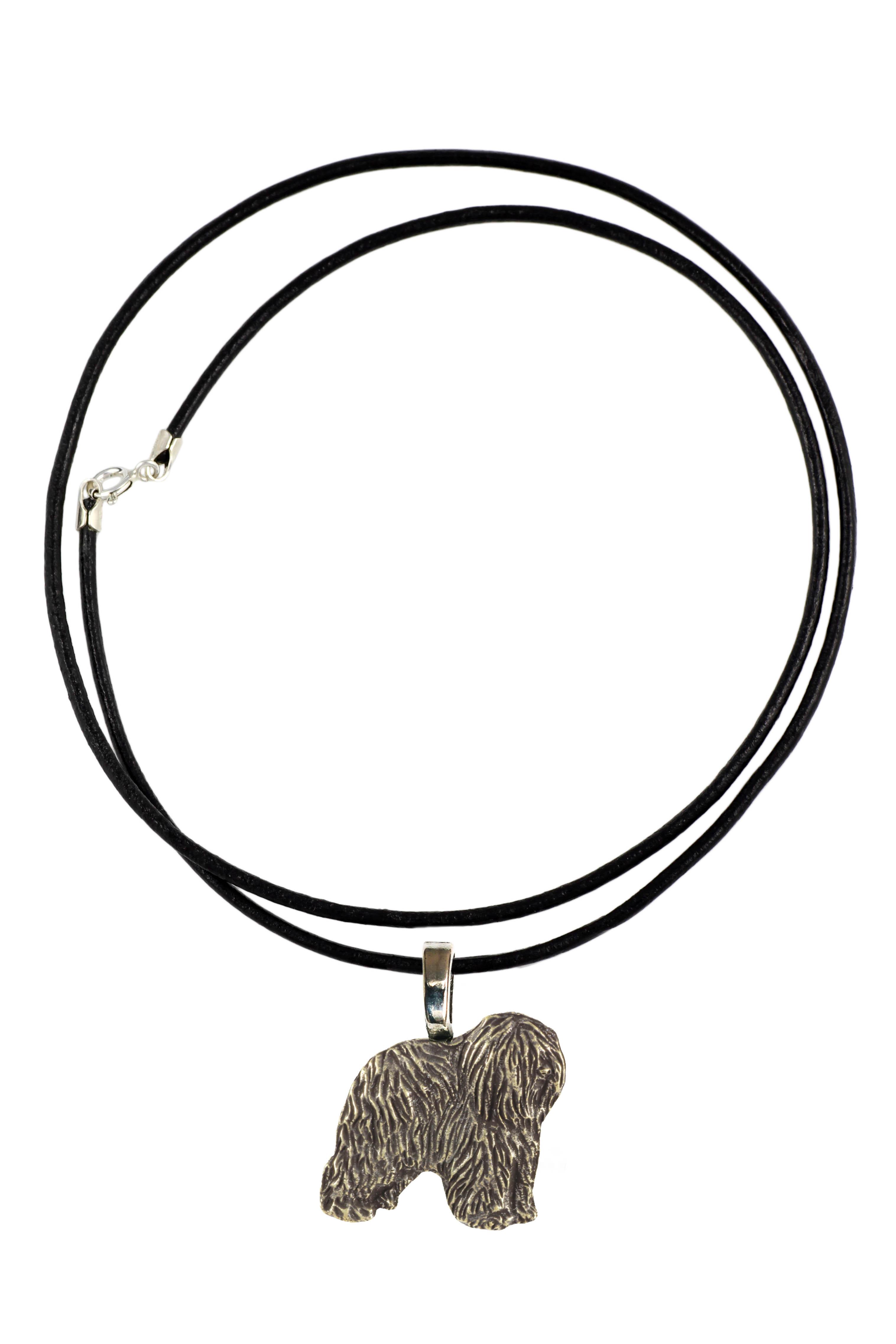 

Polish Lowland Sheepdog, PON, Valee Sheepdog II - Dog necklace, silver-plated pendant for the dog lover, subtle jewellery by Art-Dog