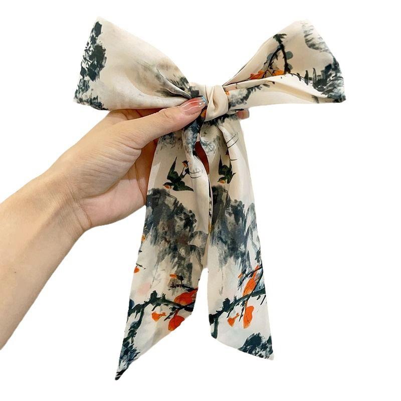 

1 шт., модная повязка на голову с тушью, новая китайская веревка для волос, шелковый шарф в древнем стиле