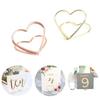 New 15PCS Heart-shaped Photo Clip Card Holder Wedding Table Decoration Retro Paperclips Rose Gold Mental Clips Stationary
