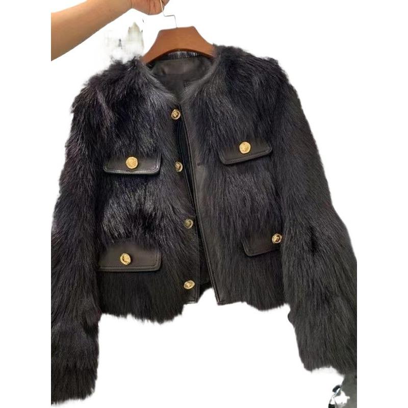 Fur Jacket Women's Autumn and Winter Light New Imitation Fox Hair Slim and Thin Fur Coat