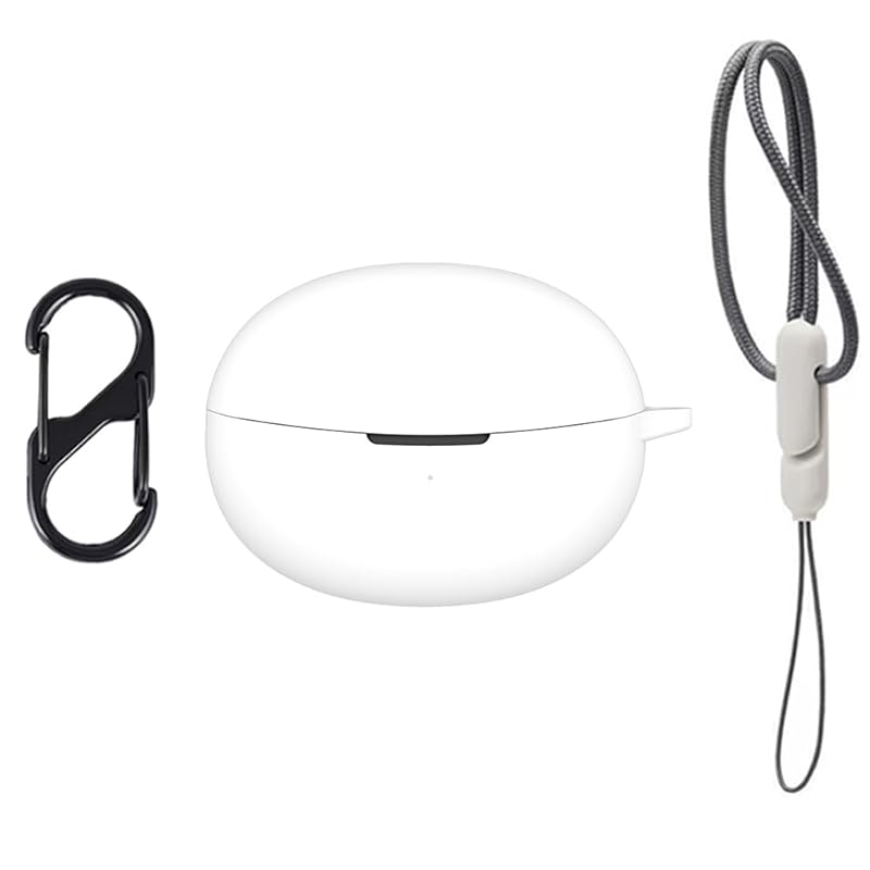 

For QCY Crossky C30 case Protective cover [SHANCHI] Wireless earphone silicone protective cover (with climbing buckle + strap) Anti-fall,