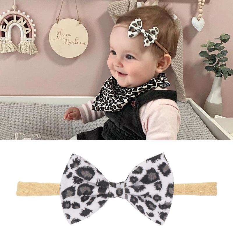 Baby-Stirnband-Set aus Nylon und Baumwolle: Stirnbänder mit Schleife und Leinen in Geschenkbox.