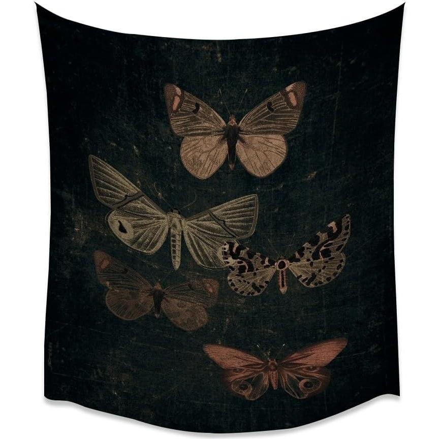 Heltrappe tapestry dark butterfly gothic vintage wall 75x100