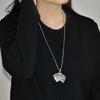 HN057: hip-hop style necklace, Red Royal Flush Poker card pendant necklace for women and men black