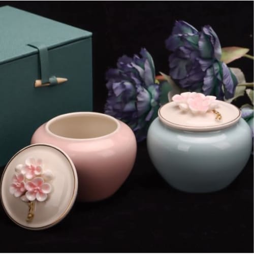 DiDiBirDi Mini Urn for Two-Part Ashes, Compact and Small, Perfect for Memorial Services, Interment, Buddhist Altar Supplies, Mini-Size Urn, Pet Ashes