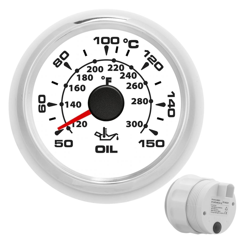 2in Digitale Öltemperaturanzeige 361 19Ohm 50 150 Celsius Anzeige 8 Farben Hintergrundbeleuchtung IP67 Wasserdicht
