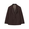 European Style 2025 Elegant Women's Pinstripe Blazer - Loose Fit