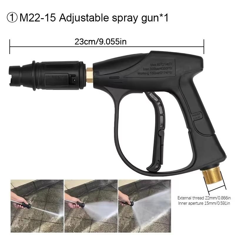

Car Wash Trigger Gun Car Washer High-pressure Accessories Multifunction Professional Adjustable 4000psi 1/4 Quick Connector