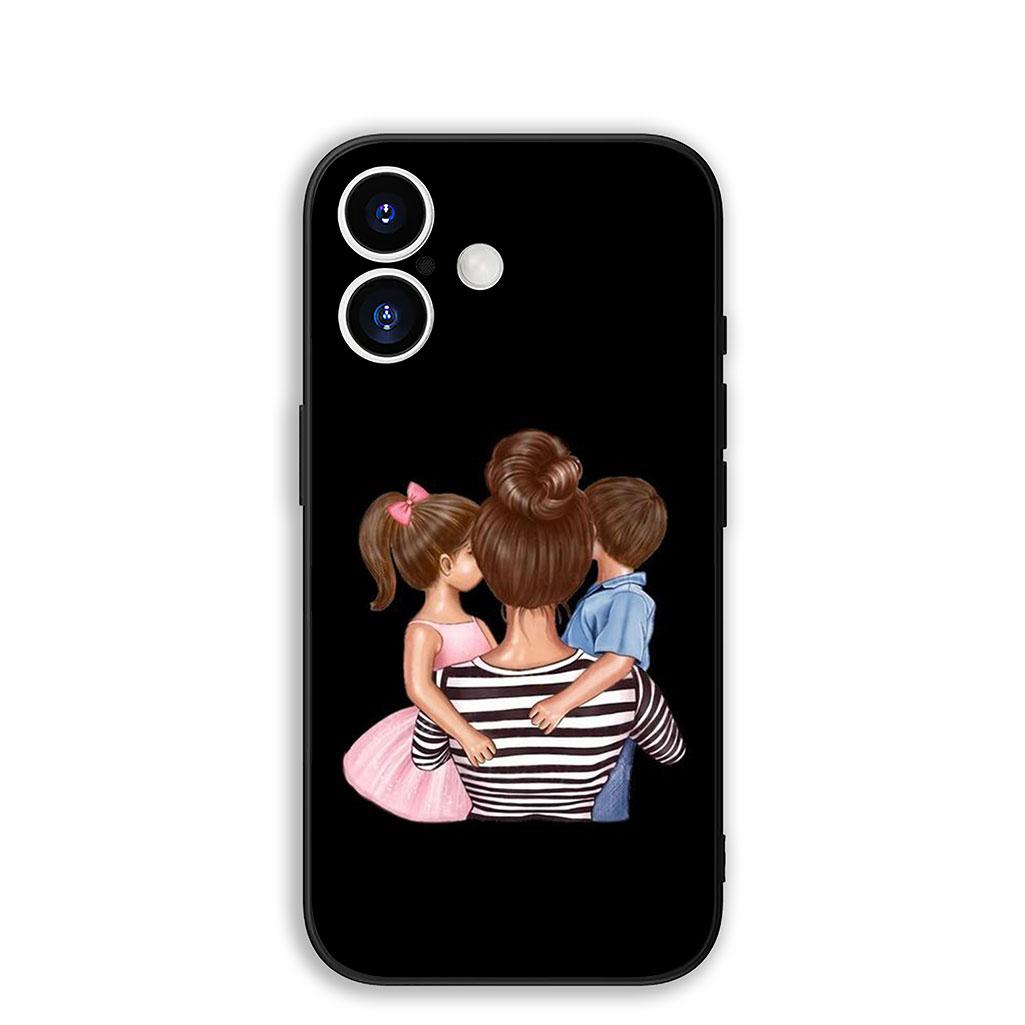 

Cover for Apple iPhone 16 15 14 11 Pro Max 6 7 8 Plus + SE2 SE3 SE 2022 2020 8+ Phone Case Baby Girl Mom Family Boy Woman iPhone 15 Plus