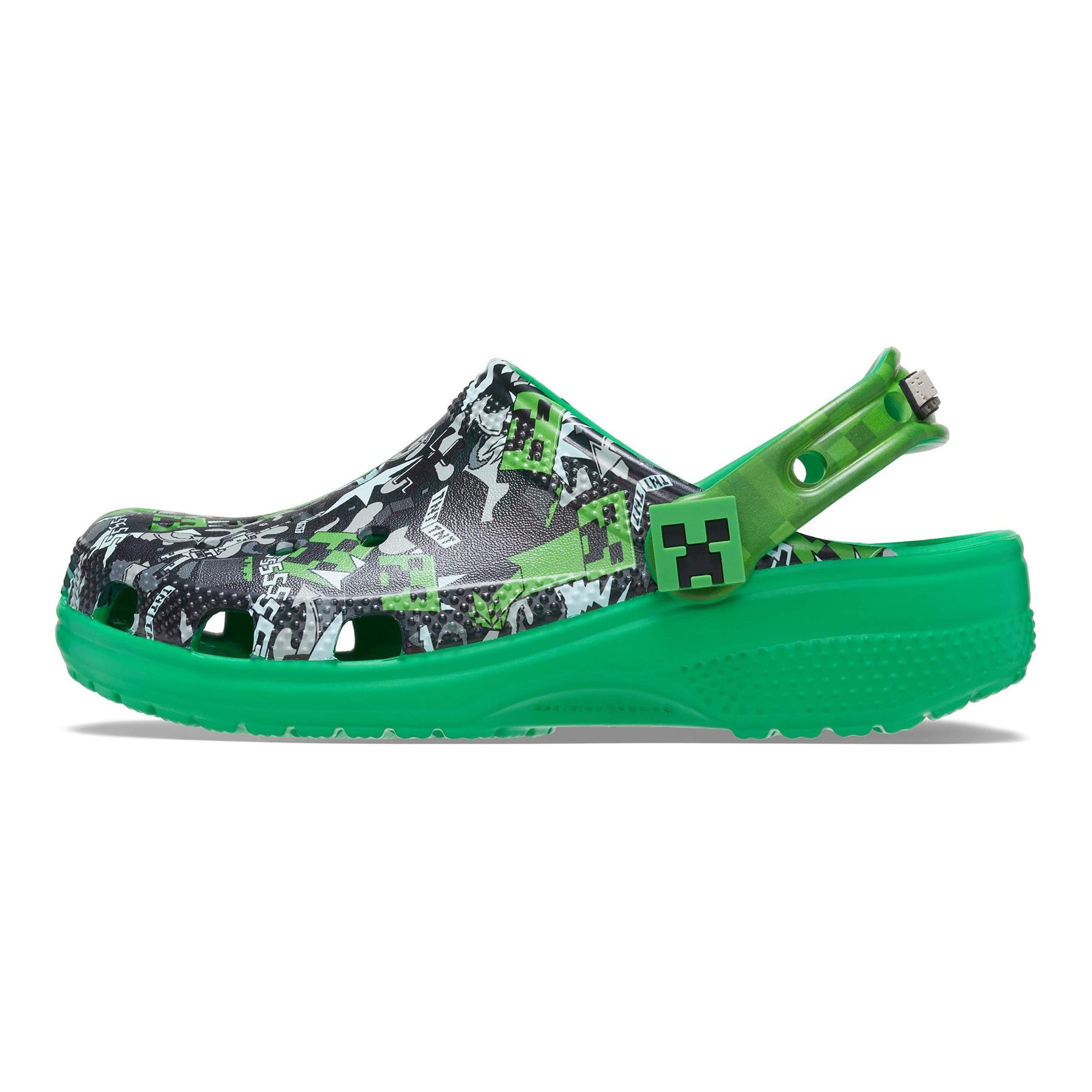 (GS) Crocs Classic Clog  Minecraft Black Green  Kids  208320-90H EU 33-34