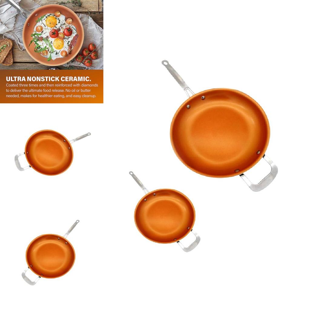 Durable Copper Non-stick Pan With Multi-size Options