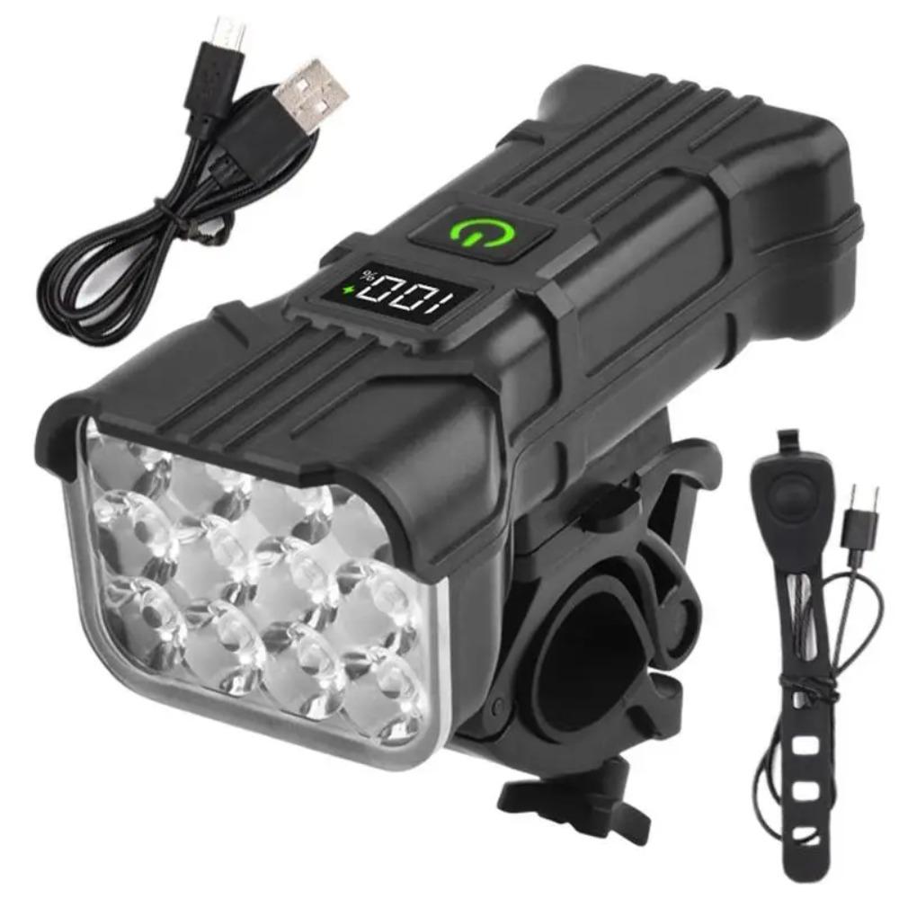 

5 Lighting Modes 12 LED Bicycle Light Waterproof Front Flashlight Bicycle Head Light Night Riding