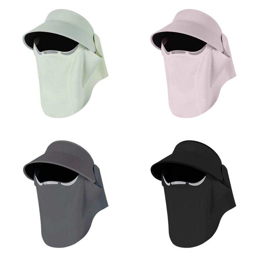 UV Protection Outdoor Sun Cap Magnetic Ice Silk Face Cover Large Brim Sun Hat Beach Activities