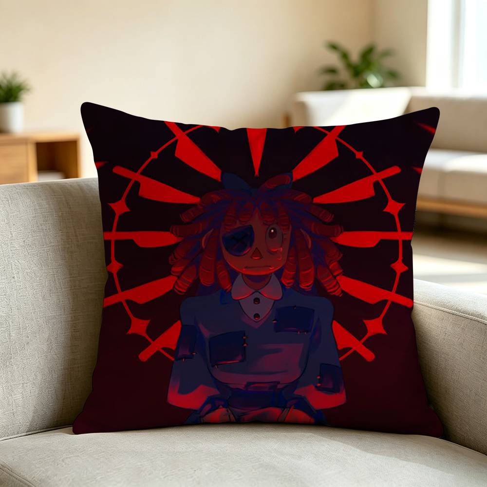 T-The Amazing Digital Circus R-Ragatha Square Double-Sided printed Pillow Case Bedroom Bedside Pillow Sofa Cushion Cover
