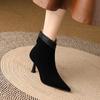 Fashion 2025 Winter New Brand Women Short Boots Fashion Pointed Ladies Elegant Ankle Boots Thin High Heel Dress Pumps Zapatos De Mujer