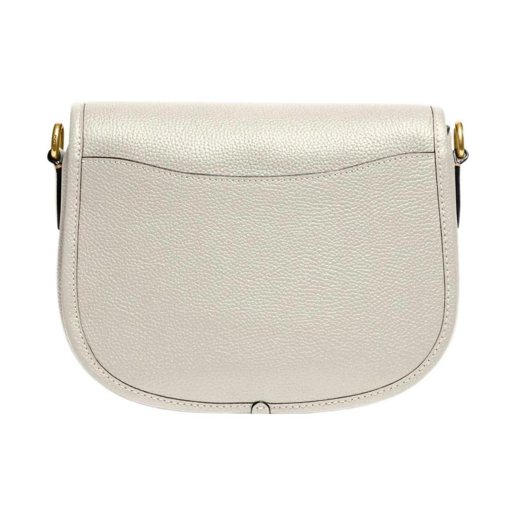 New COACH Willow Leather Saddle Bag, Shoulder Bag, Crossbody Bag Small Size Women's White CA094-B4HA