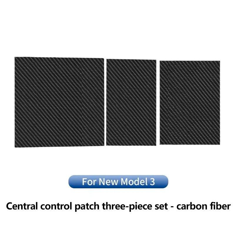 

Модель 3 Highland 2024, накладка на крышку панели центральной консоли, наклейки из настоящего углеродного волокна, Tesla Model 3 2024, аксессуары Highland Real Carbon Fiber