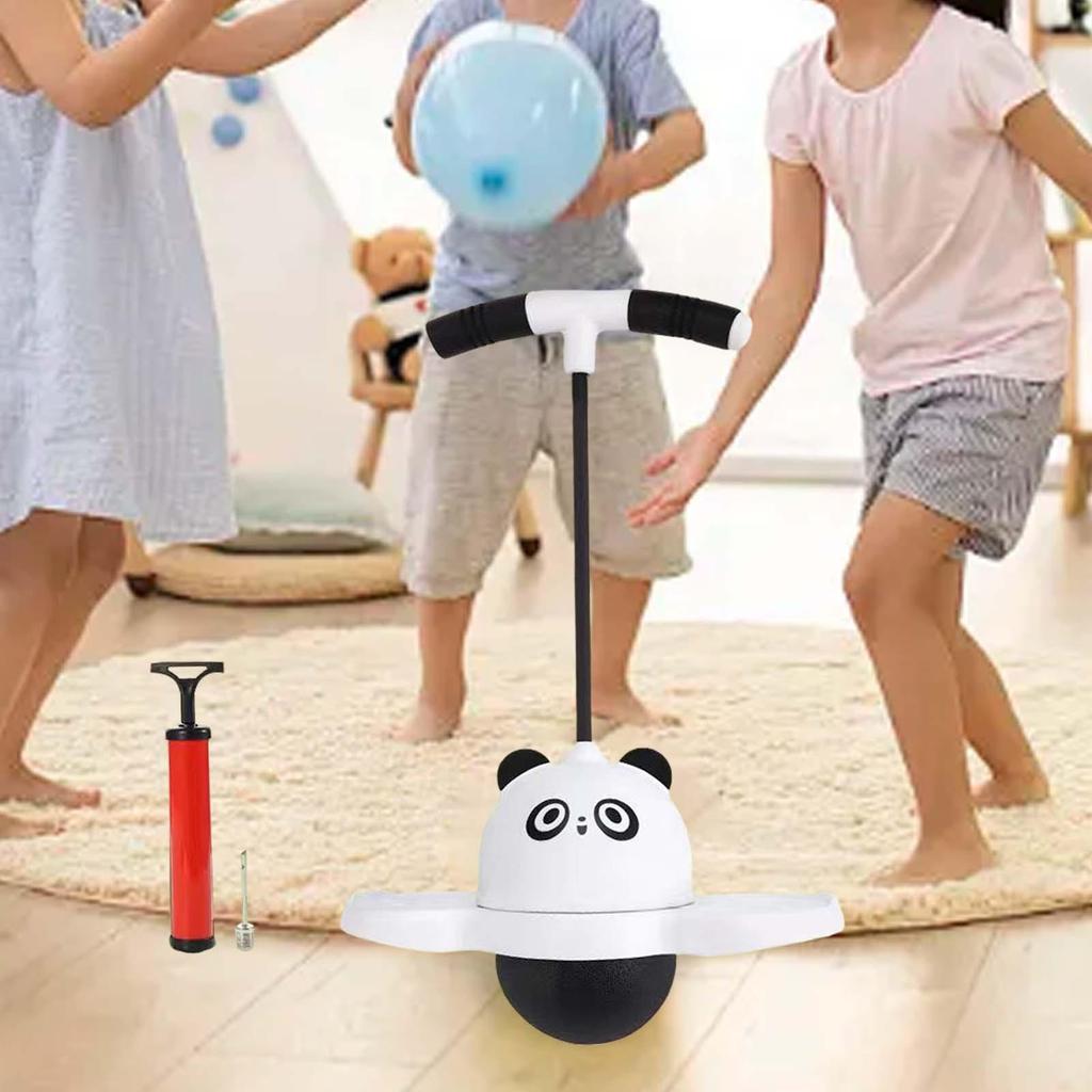 Pogo Ball with Handle Kids High Jump Toy Balance Board with Ball Pump Pogo Jumper for Games Fitness Outdoor Home Playground