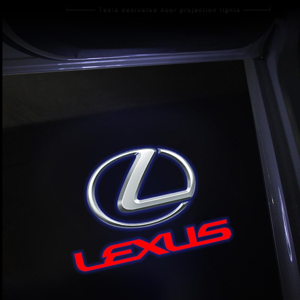 2pcs Car Door Wireless Welcome Light LED HD Projector Lamp Decoration For Lexus IS250 Ct200h LS430 LX570 NX300h IS300h RX330 GX