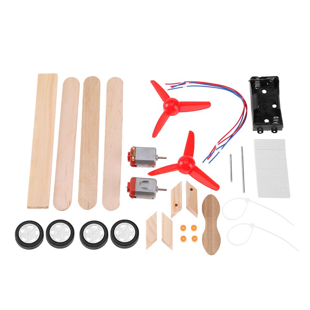 1/5/10PCS Twin Blades Aircraft Educational Toys Eco-Friendly DIY Scientific Experiment Kids Electric Plane STEM Craft Kits