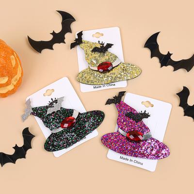 Cadılar Bayramı Şapkası Saç Tokaları Balkabağı Şeytan Saç Tokaları Kız Çocuk Festival Partisi Saç Klipsi Cosplay Tokalar Klipsler Çocuk Saç Aksesuarları