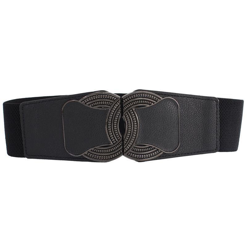 Stylish Women's Black Elastic Waist Belt For Dresses And Coats Perfect For All Seasons