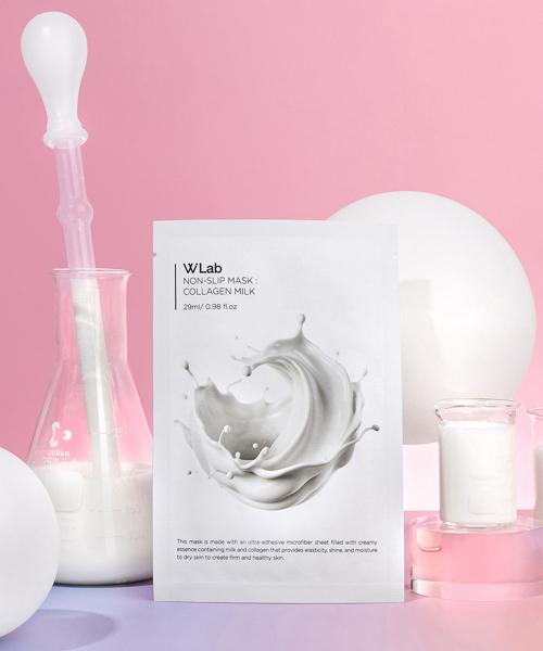

W.LAB [5 Sheets] Non-Slip Collagen Milk Mask NONE