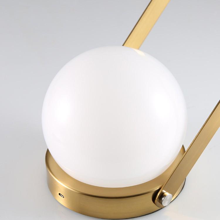 Nordic Postmodern Touch LED Bedside Lamp with USB Charging & Eye Protection
