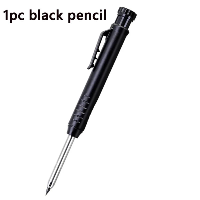 2.8mm Solid Carpenter Mechanical Pencil With Sharpener For Woodworking Construction Long Head Carpenter Pencil Stationery Tools