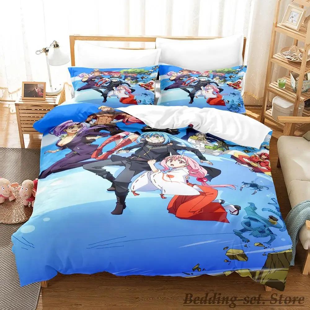 Rimuru Tempest Sängkläder Set Enkel Twin Full Queen King Size Sängset Vuxen Barn Sovrum Påslakanset Anime Kawaii