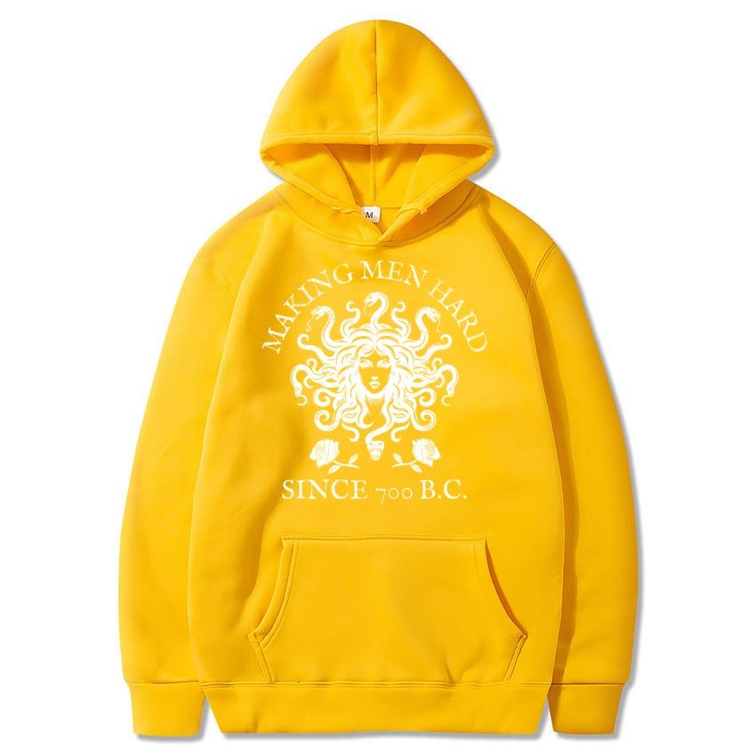 Medusa Autumn and Winter Female Print Hoodie Men's and Women's Fashionable Sportswear Daily Casual Street Wear Warm Hoodie