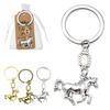 Creative Design Western Cowboy Keychain Vintage Style Stallion Charm Keyring  Key Accessory
